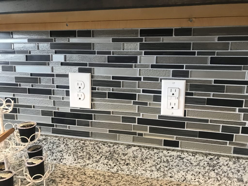 To white electric outlets